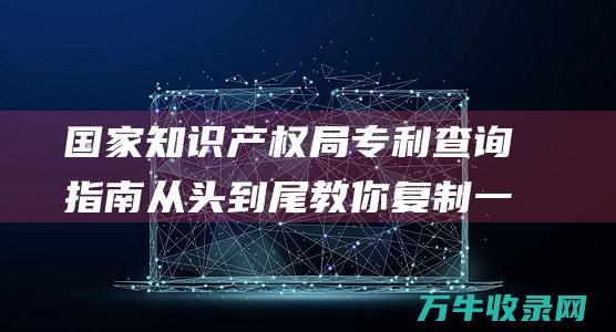 国家知识产权局专利查询指南 从头到尾教你复制一个 uA741 从头到尾教你获取专利信息