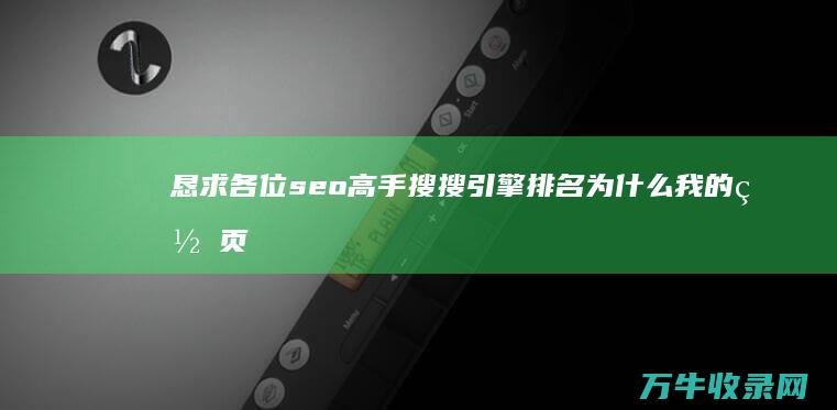 恳求各位seo高手 搜搜引擎排名 为什么我的网页收录不了 网站优化 谷歌百度 求百度快照更新 实战技巧 (恳求各位老师批评指正)