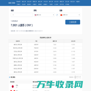 最新实时汇率查询