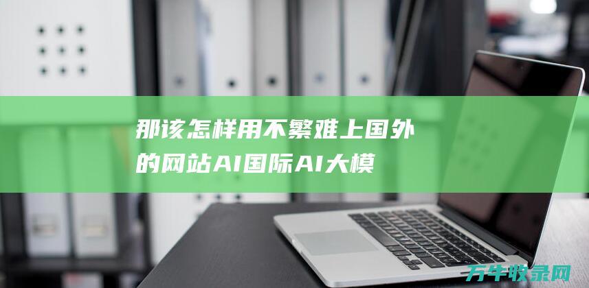 那该怎样用 不繁难上国外的网站 AI 国际AI大模型及团体的经常使用体验 (不用的方法)