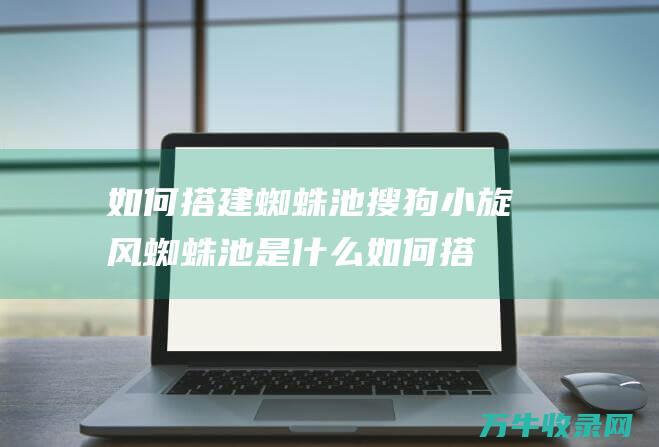 如何搭建蜘蛛池 搜狗小旋风蜘蛛池是什么 (如何搭建蜘蛛池)