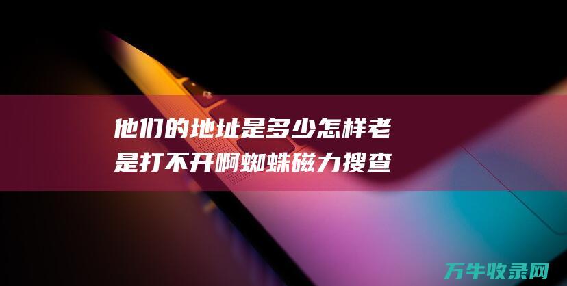 他们的地址是多少 怎样老是打不开啊 蜘蛛磁力搜查 百度搜查 (他们的地址是什么用英文怎么说)