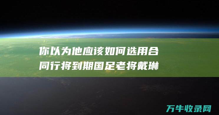 你以为他应该如何选用 合同行将到期 国足老将戴琳 (你以为他应该爱我吗)