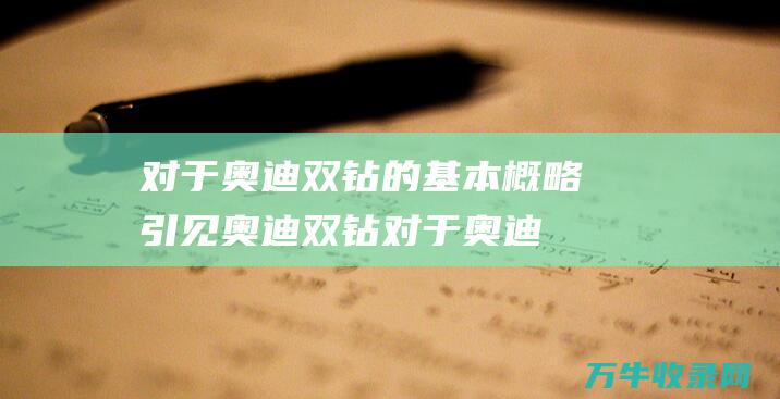 对于奥迪双钻的基本概略引见 奥迪双钻 (对于奥迪双钻的看法)