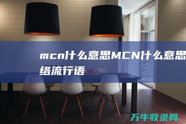 mcn什么意思什么意思网络流行语