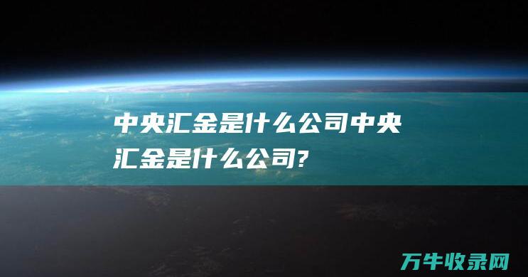 中央汇金是什么公司 (中央汇金是什么公司?)