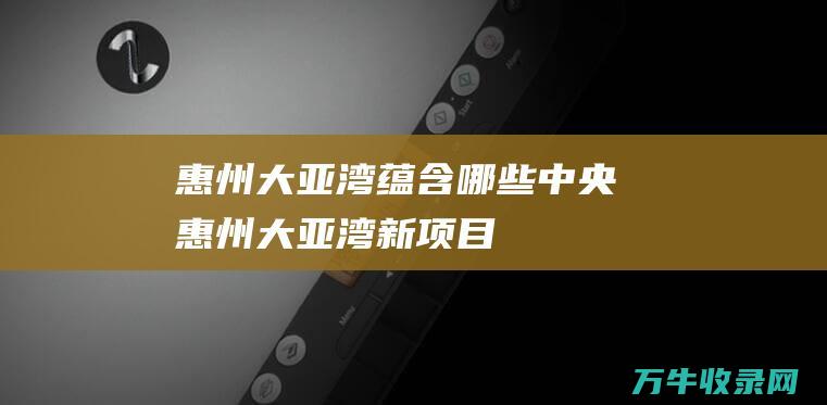 惠州大亚湾蕴含哪些中央惠州大亚湾新项目